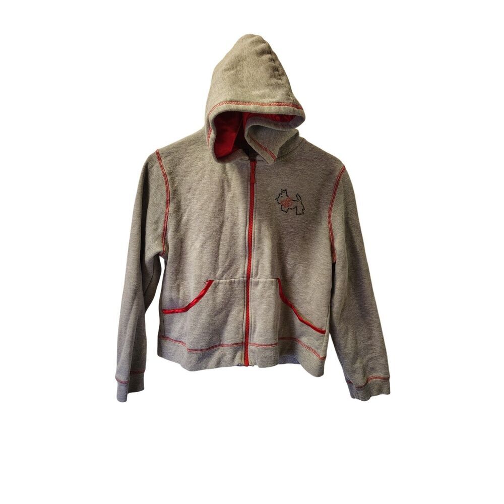 Knit Works Kids XL Gray Dog Bling Hoodie